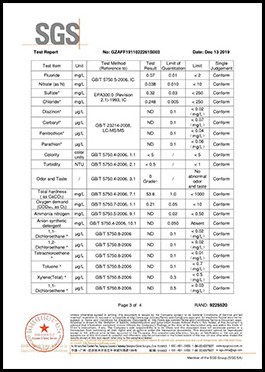 SGS product test report, page 7