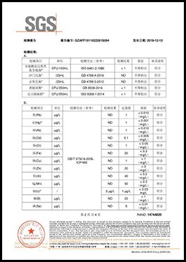 SGS product test report, page 10
